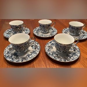 Richfield Tachikichi Set Of 5 Teacups & Saucers